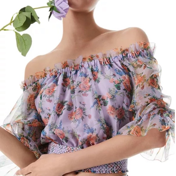 ALICE + OLIVIA**Caprina Floral Silk Blouse**Sm. $395 - Picture 3 of 12